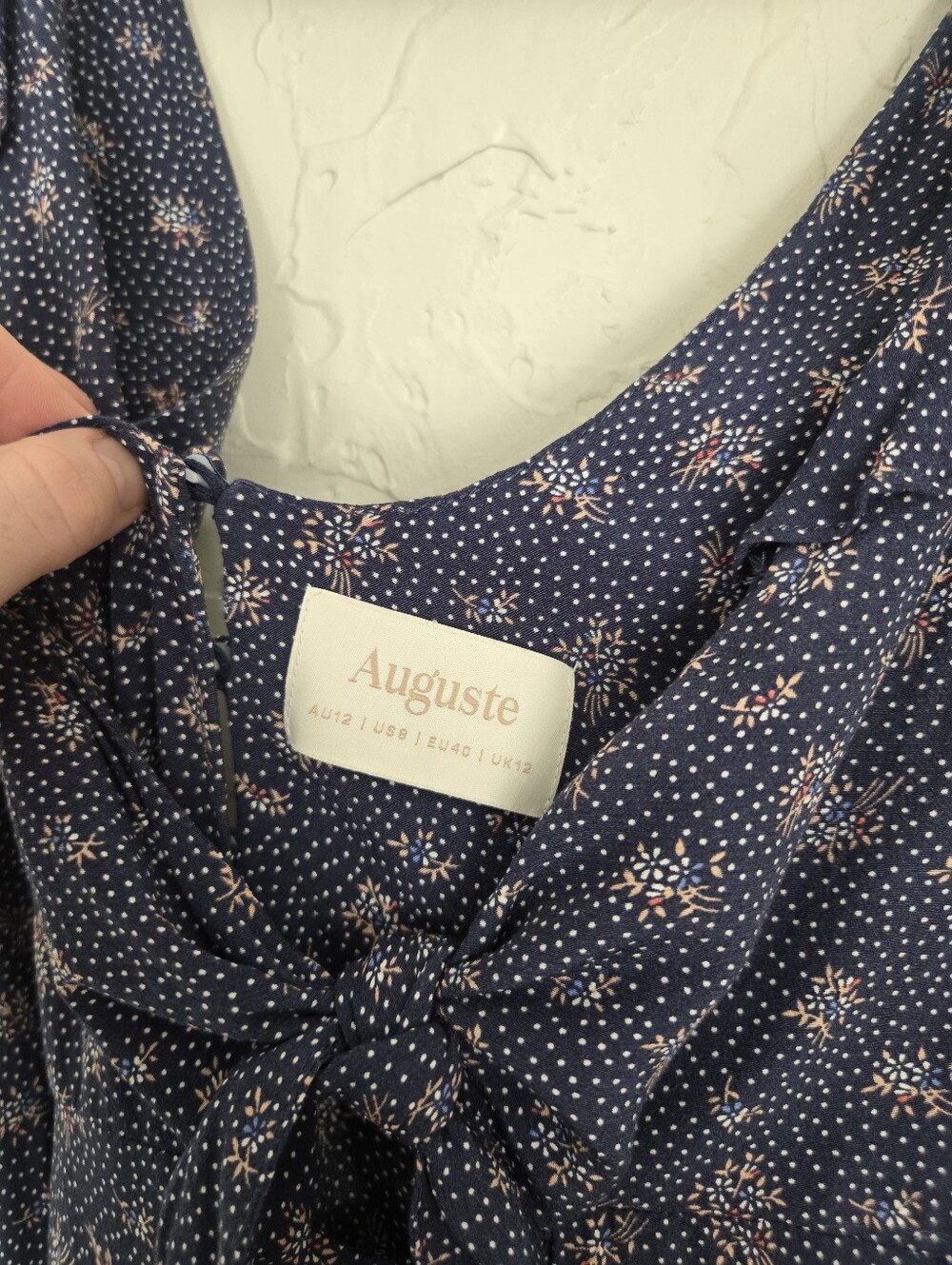 Auguste the Label Blue Floral Tied Bust Jasmine Dress, 8 - Picture 11 of 14